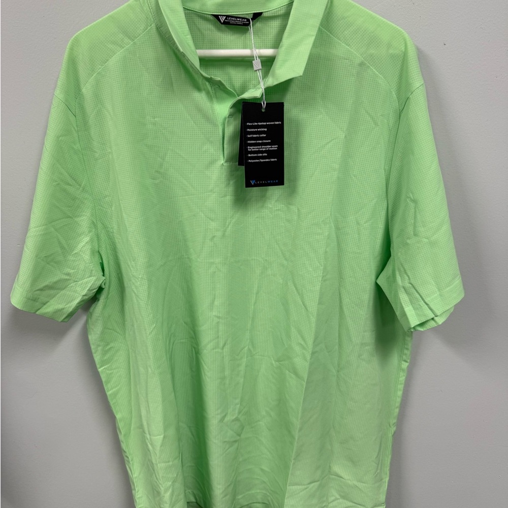 Men's Green Polo Shirt - levelwear XL